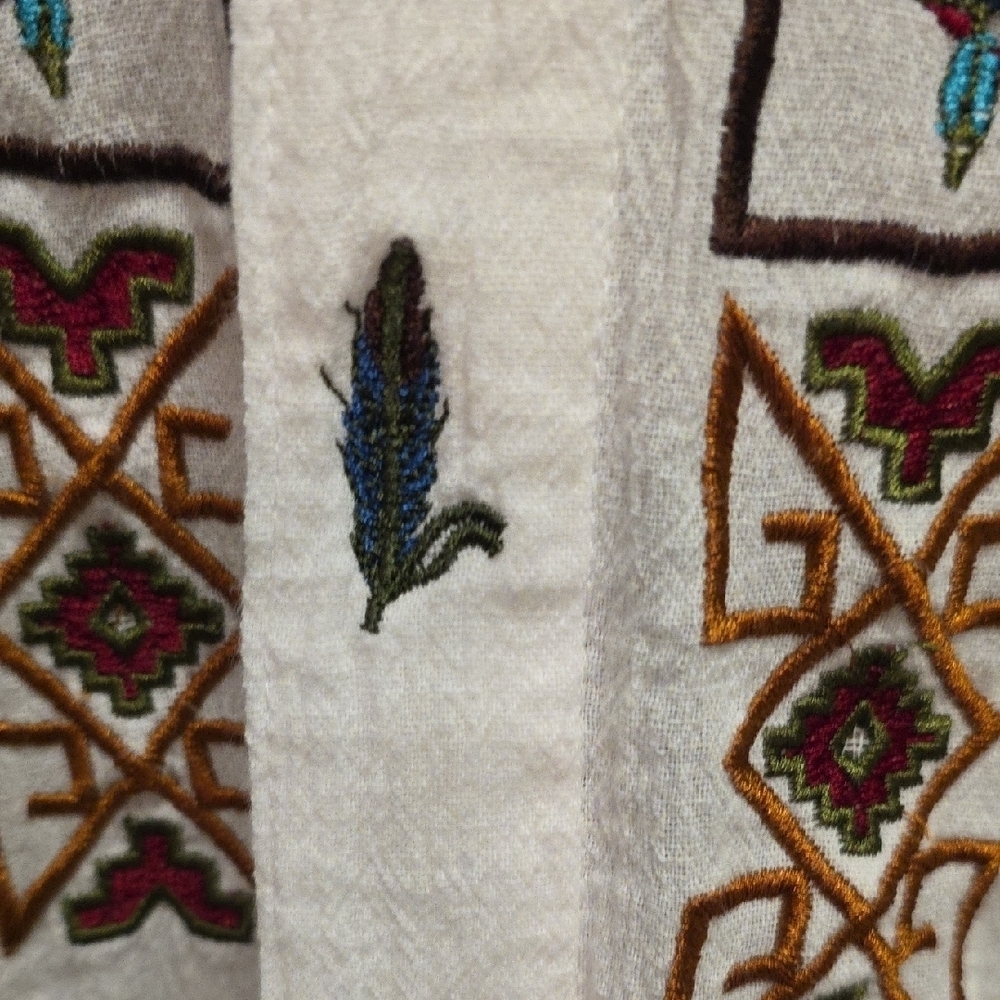 Embroidered White Button Down Shirt - Picture 7 of 12
